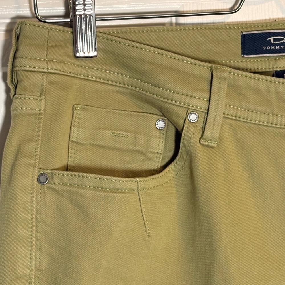 Tommy Bahama Cropped Pants Women 10 Olive Green Straight Leg Stretch Jeans - Picture 6 of 11